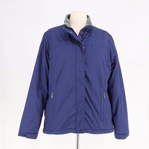 L.L.BEAN Women's Fleece Lined Zip-Up Jacket Thinsulate Blue Size L